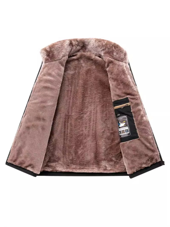 Férfi mellény fleece-béléssel, álló gallérral, cipzárral, oldalsó zsebekkel, poliészter anyag