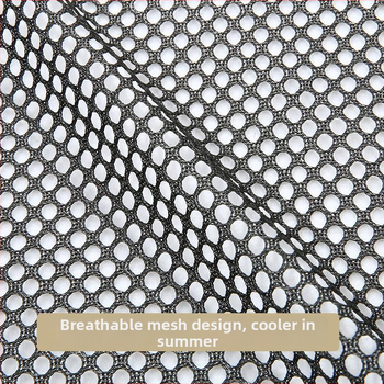 Férfi pamut mellény lyukasztott mintával, vékony nyári viselet, sok zseb, áteresztő hálós anyag, V-nyakú cipzárral