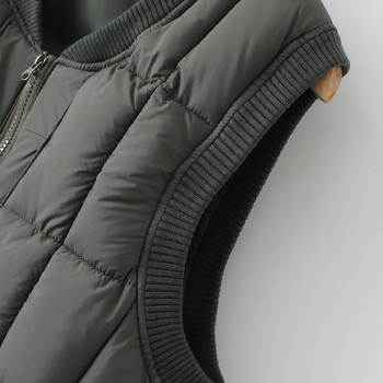 Vīriešu ziemas veste no poliestera ar rāvējslēdzēju, bez kapuces, sānu kabatas, ikdienas valkāšanai