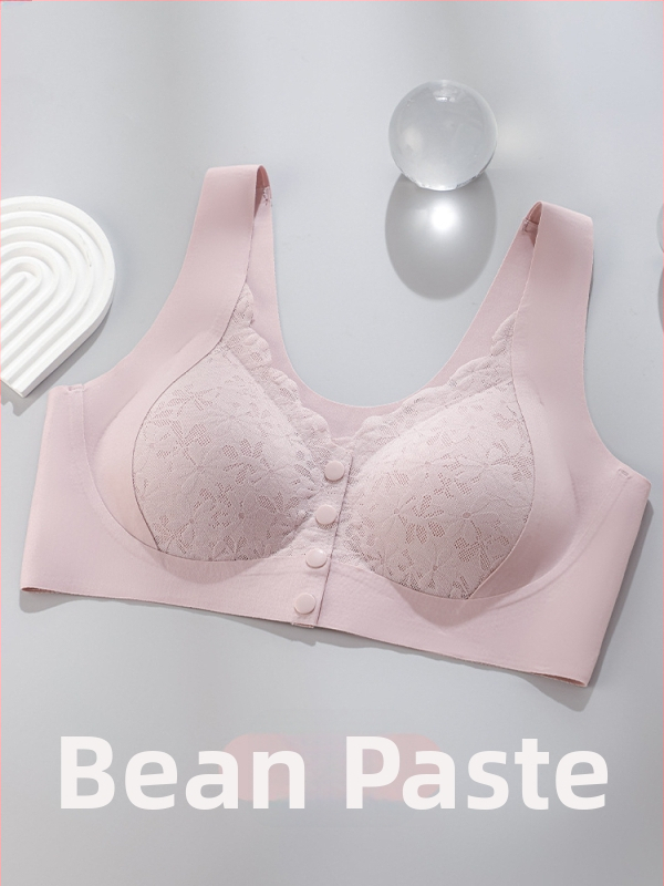 Сутиен за кърмене в стил жилетка, безшевен, предно закопчаване, дишащ, чашка 3/4 с подплатена пяна