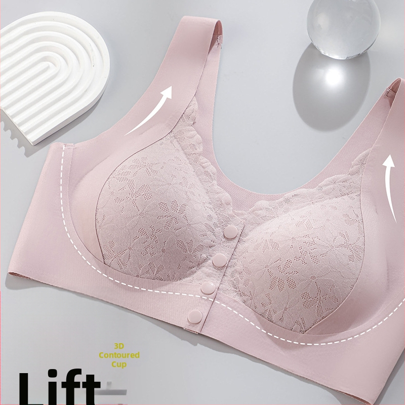 Maitinimo liemenėlė vest stiliaus, be siūlių, priekinis užsegimas, kvėpuojanti, 3/4 puodelio su putų įdaru