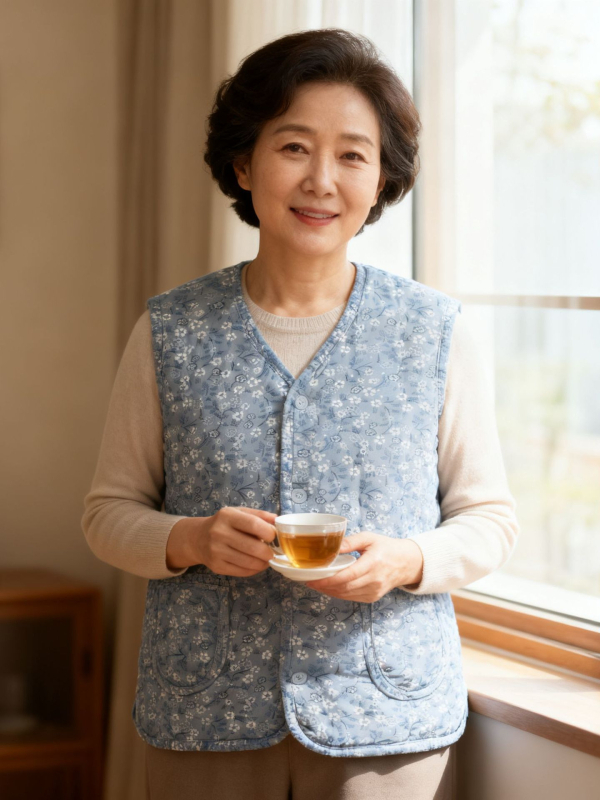 Sieviešu ziemas flīsa veste ar ziedu izšuvumu, poliesters 90–95%, garums 50–65 cm, ikdienas japāņu-korejiešu brīvā stila