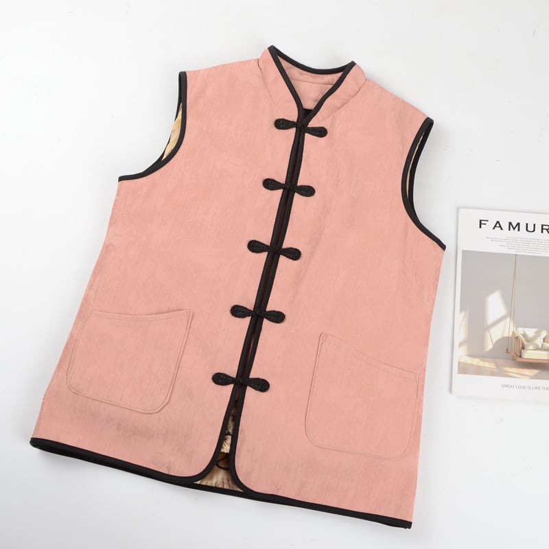 Ženski vuneni prsluk s ovčjim krznom, kratak kardigan stil, poluotvoren ovratnik