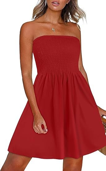 Plus veličine haljina za plažu bez naramenica, srednje duljine, cvjetni uzorak na Milk Silk, tube-top stil, elastični pojas