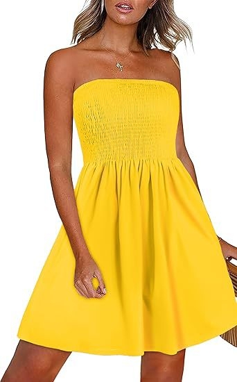 Plus veličine haljina za plažu bez naramenica, srednje duljine, cvjetni uzorak na Milk Silk, tube-top stil, elastični pojas