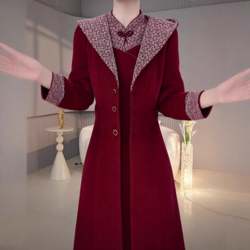 Női kardigán és szoknya szett, 2025 tél, középméretű szoknya, hosszú ujjú, anyag: Egyéb elasztánnal