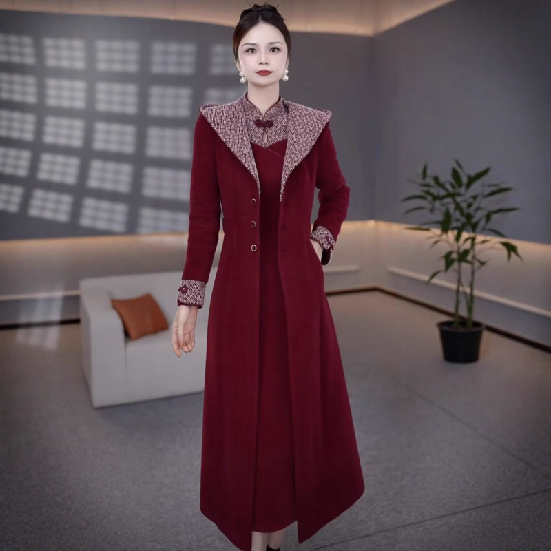 Női kardigán és szoknya szett, 2025 tél, középméretű szoknya, hosszú ujjú, anyag: Egyéb elasztánnal