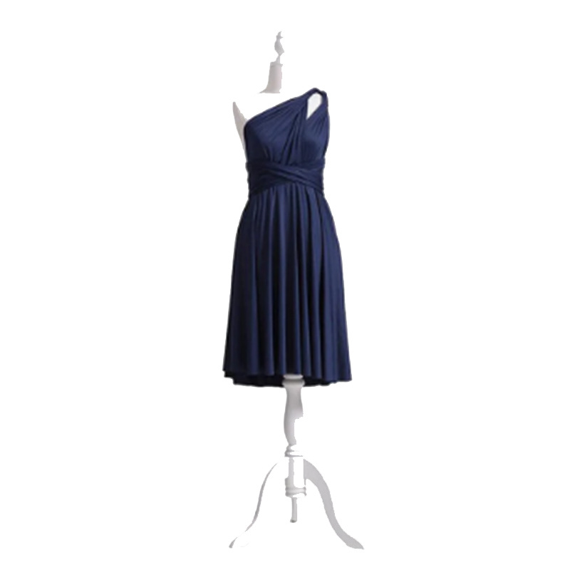 Bandage haljina s vezivanjem, prekriženi leđa i otvoreni dio, bez rukava, V izrez, visok struk, elastični poliester s spandeksom, duga i kratka verzija