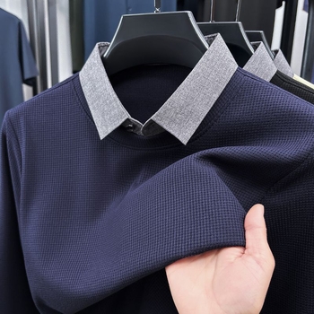 Muški dugi rukav majica i sweatshirt s dojmom dvodijelnog kompleta, lagano za proljeće i jesen