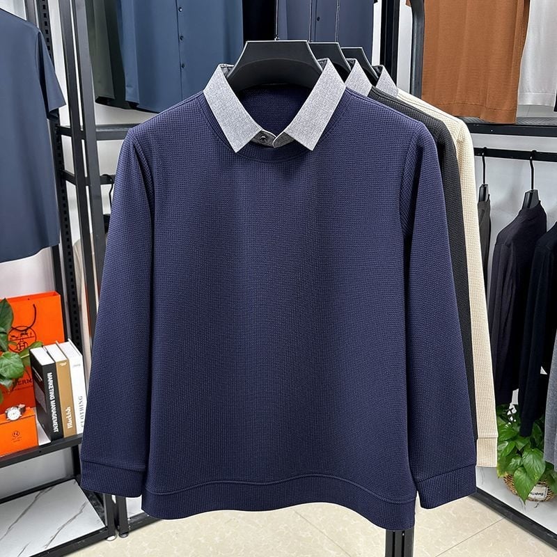 Muški dugi rukav majica i sweatshirt s dojmom dvodijelnog kompleta, lagano za proljeće i jesen