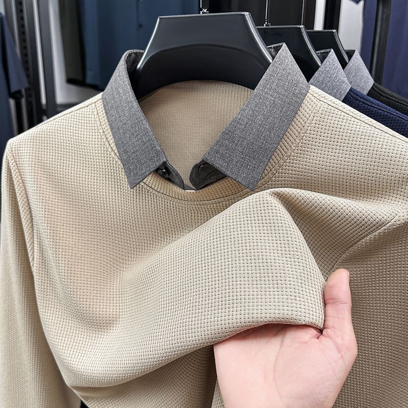 Muški dugi rukav majica i sweatshirt s dojmom dvodijelnog kompleta, lagano za proljeće i jesen