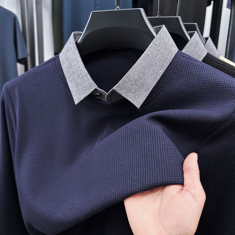 Muški dugi rukav majica i sweatshirt s dojmom dvodijelnog kompleta, lagano za proljeće i jesen