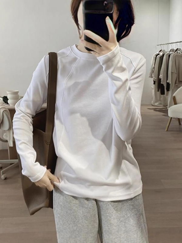Ženski T-shirt s dugim rukavima, oversize kroj, vezenje, viskozno vlakno