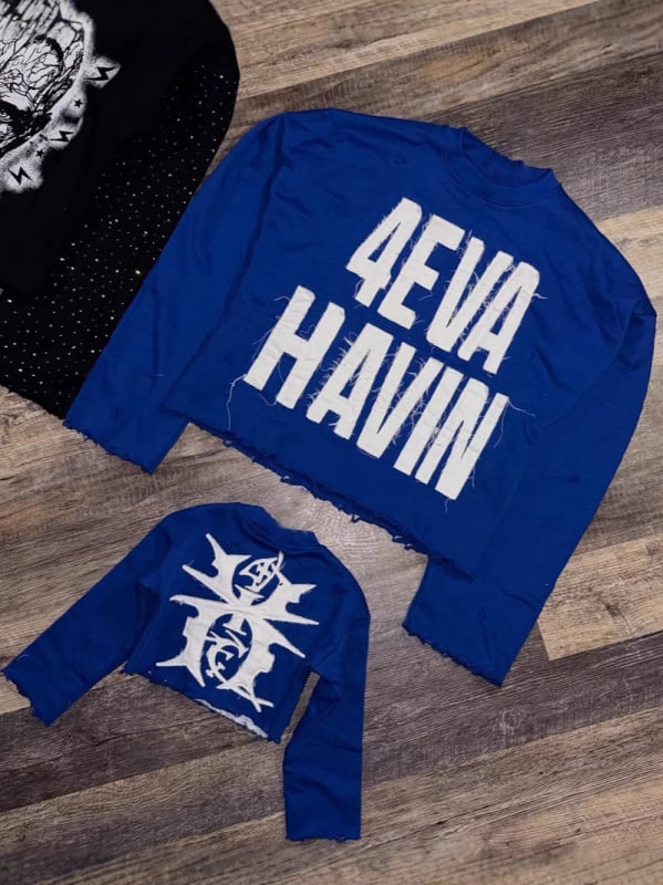 Unisex top s dugim rukavima od poliestera, 3D izvezenim detaljima, hip-hop stil
