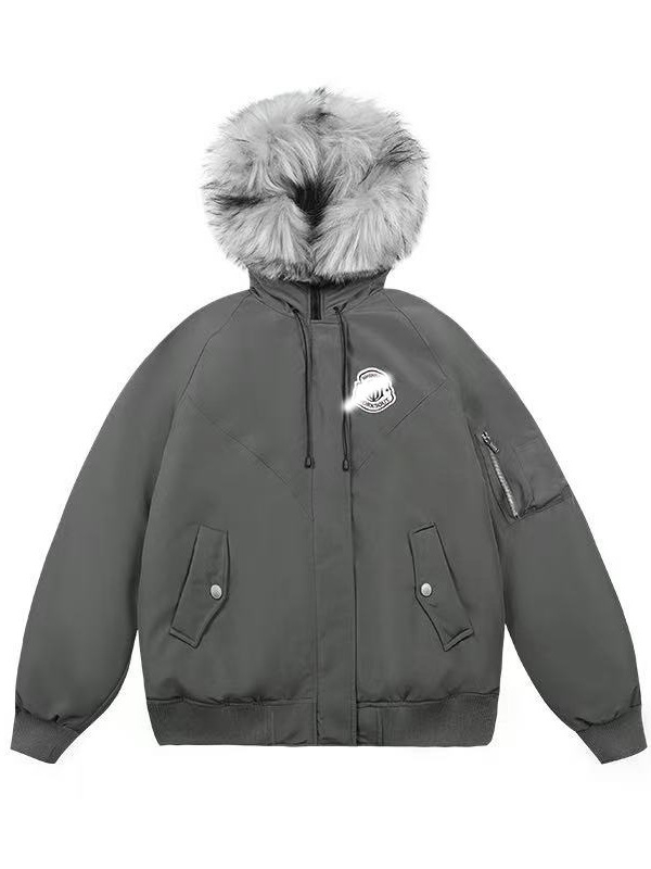 Ženski zimski parka s izolacijom od down-pamuka, debeli podstavljeni kaput u stilu workwear