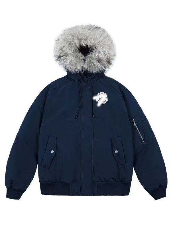 Ženski zimski parka s izolacijom od down-pamuka, debeli podstavljeni kaput u stilu workwear