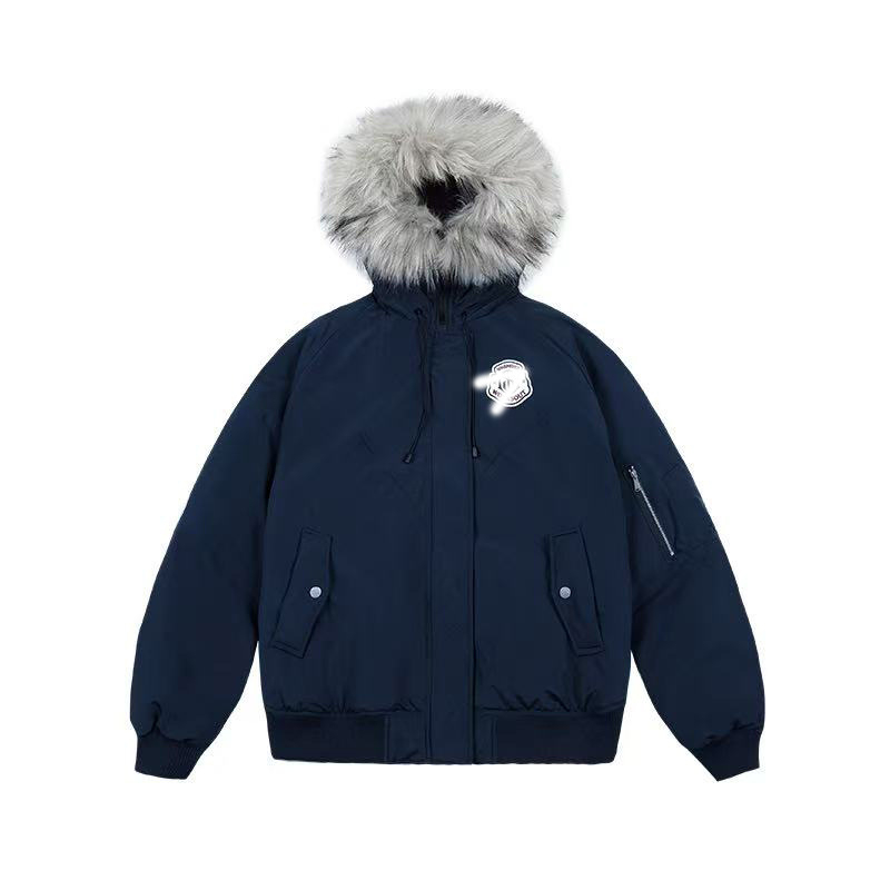 Ženski zimski parka s izolacijom od down-pamuka, debeli podstavljeni kaput u stilu workwear