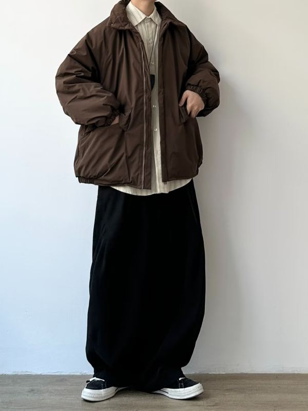 Japanski retro pamučni kaput sa stojećim ovratnikom, za muškarce i žene, zima, opušten stil, topao
