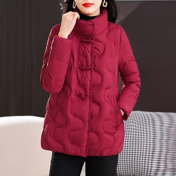 Γυναικείο χειμερινό μπουφάν με γέμισμα Silk cotton, για ενήλικες γυναίκες, ultra-κοντό μήκος ≤40 cm, στάσιμος γιακά