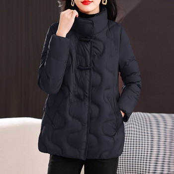 Γυναικείο χειμερινό μπουφάν με γέμισμα Silk cotton, για ενήλικες γυναίκες, ultra-κοντό μήκος ≤40 cm, στάσιμος γιακά