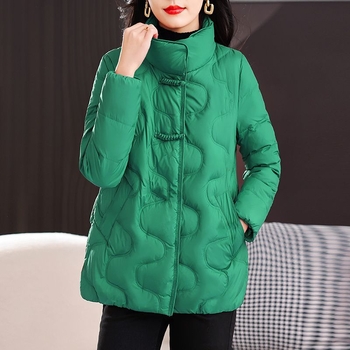 Γυναικείο χειμερινό μπουφάν με γέμισμα Silk cotton, για ενήλικες γυναίκες, ultra-κοντό μήκος ≤40 cm, στάσιμος γιακά