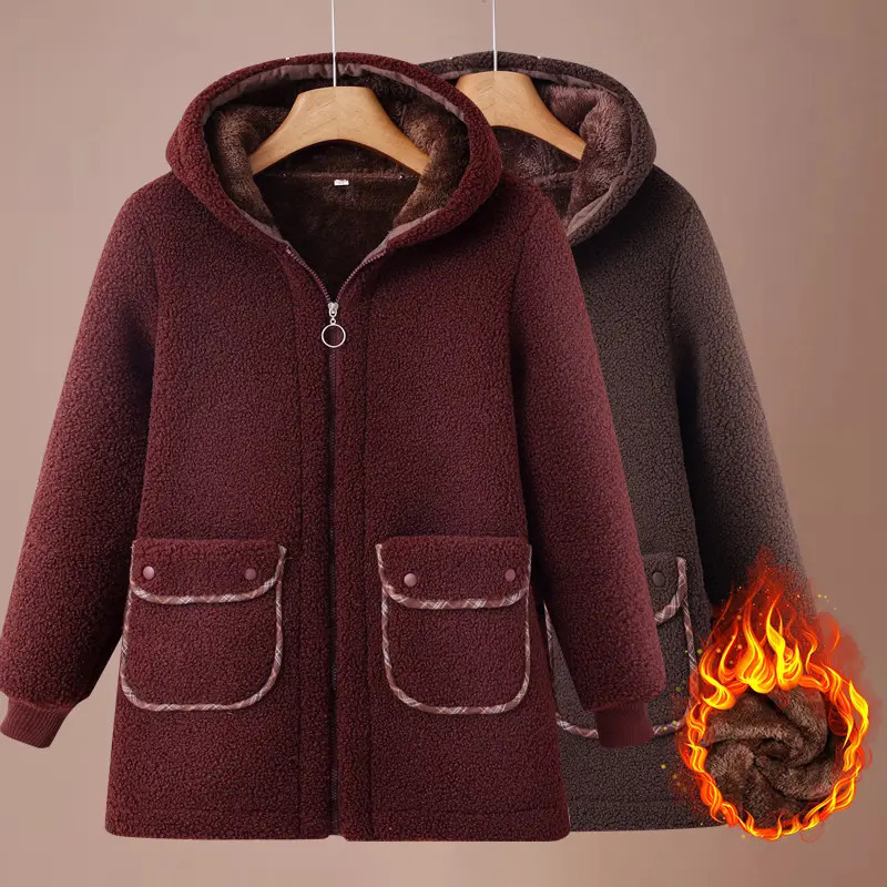 Βελούδινο γυναικείο μπουφάν με κουκούλα, επένδυση από συνθετικό μεταξο-βαμβάκι, μεσαίου μήκους, φερμουάρ, κινεζικό στυλ