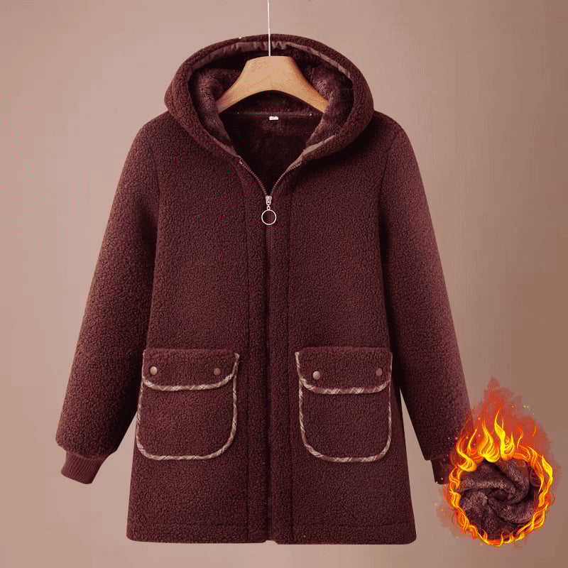 Βελούδινο γυναικείο μπουφάν με κουκούλα, επένδυση από συνθετικό μεταξο-βαμβάκι, μεσαίου μήκους, φερμουάρ, κινεζικό στυλ