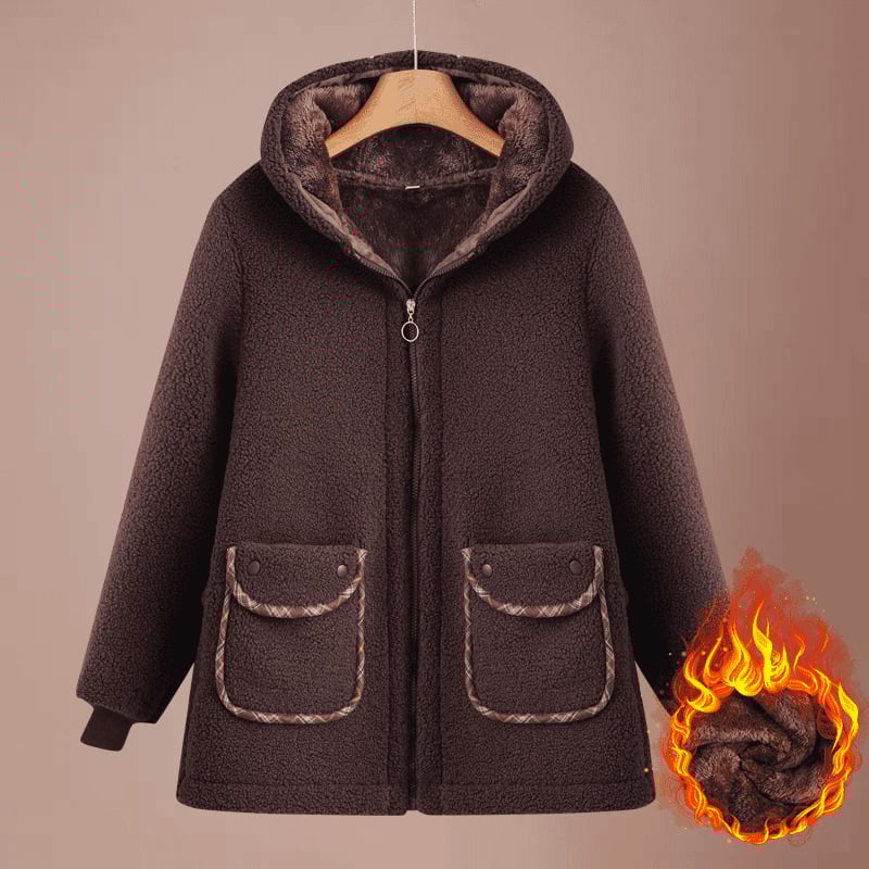 Βελούδινο γυναικείο μπουφάν με κουκούλα, επένδυση από συνθετικό μεταξο-βαμβάκι, μεσαίου μήκους, φερμουάρ, κινεζικό στυλ