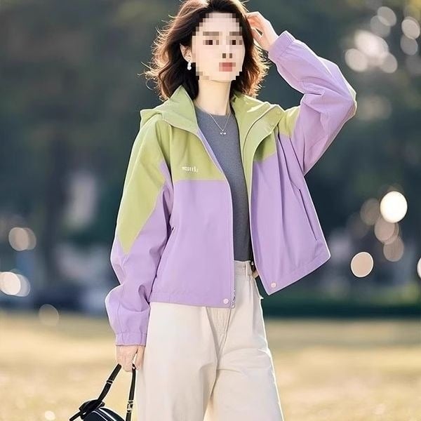 Jachetă de damă cu glugă — material modal, fibre modal, conținut sub 30%, toamna 2025