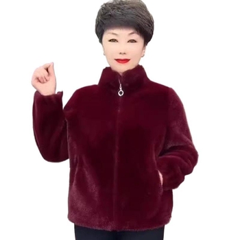 Palto corduroy cu blană de iepure, primăvara 2023, conținut blană iepure ≤30%