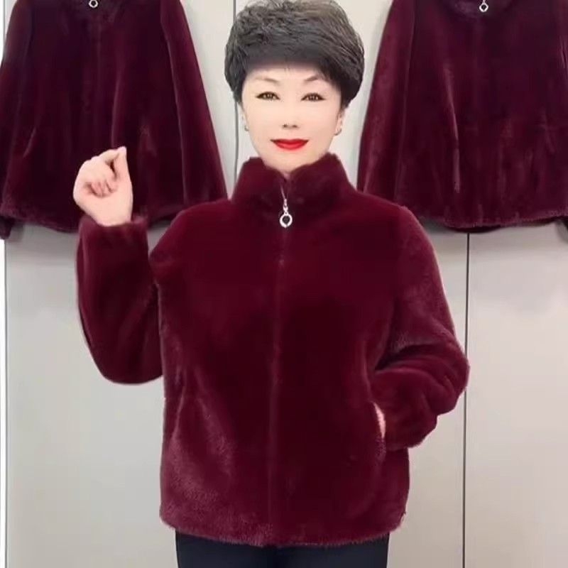 Palto corduroy cu blană de iepure, primăvara 2023, conținut blană iepure ≤30%