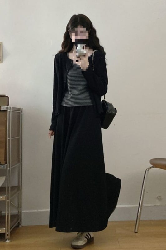 Set de trei piese pentru femei plus size, toamnă-iarnă: vestă cu dung, cardigan-jachetă cu mâneci lungi și fustă; corduroy cu blană de iepure (30–50%).