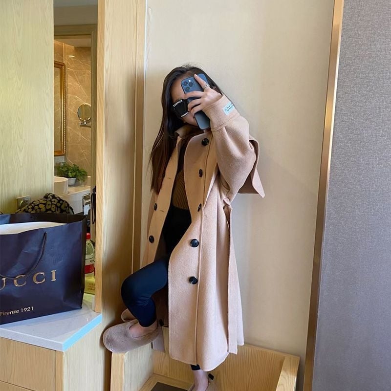 Palton lung pentru fete 3–15 ani, corduroy, lâna de iepure 90–95% în materialul principal, al doilea material <30%, Primăvara 2023