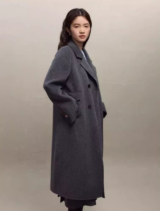 Női gyapjúkabát, karcsú fazon, öltönygallér, egysoros gombolás, 95% feletti gyapjú, téli 2024 kollekció