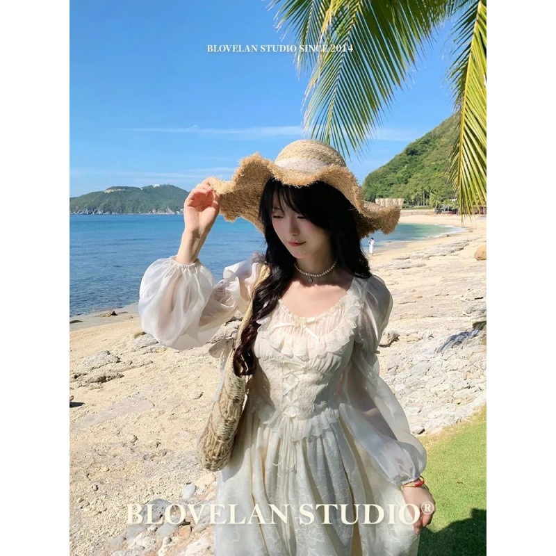 Rochie din chiffon, talie înaltă, cu șnur de legare, lungă, croială de prințesă