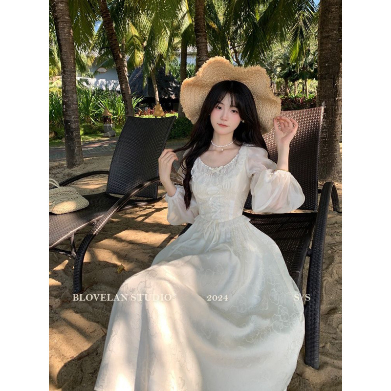 Rochie din chiffon, talie înaltă, cu șnur de legare, lungă, croială de prințesă