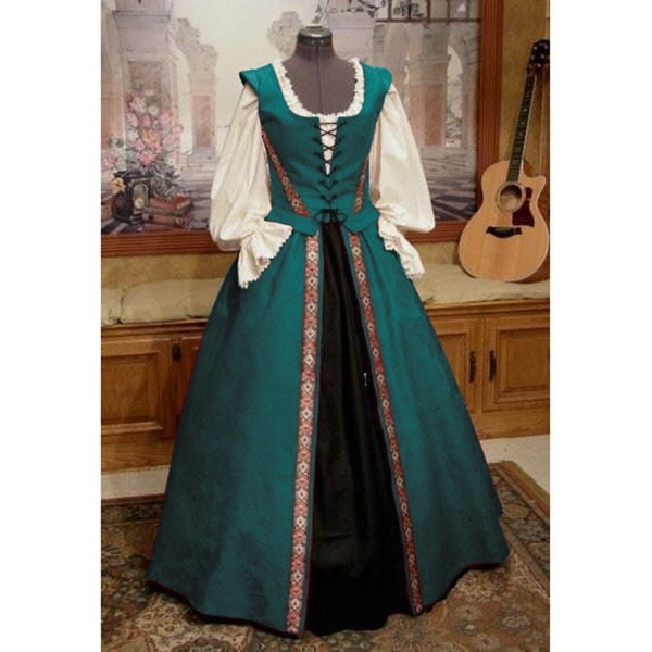 Dvojdielny šaty set so štvorcovým golierom, vysoký pás, Guofeng retro štýl, polyester 81-90%