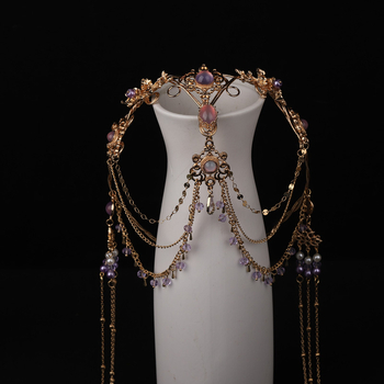 Kézzel készített retro stílusú fém hajkorona felső klipsz-szel