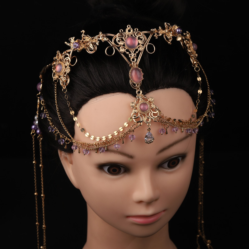 Kézzel készített retro stílusú fém hajkorona felső klipsz-szel