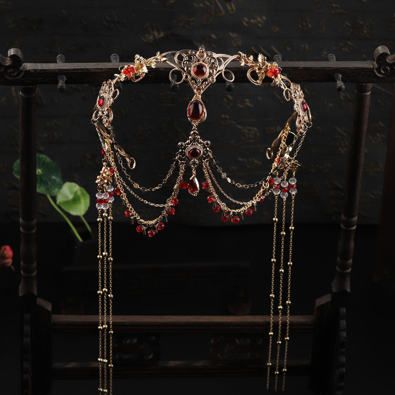 Kézzel készített retro stílusú fém hajkorona felső klipsz-szel