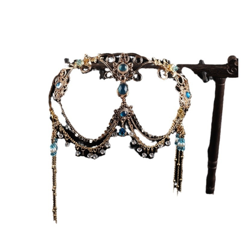 Kézzel készített retro stílusú fém hajkorona felső klipsz-szel