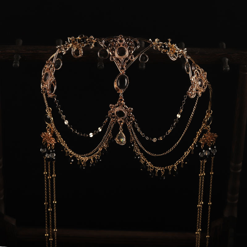 Kézzel készített retro stílusú fém hajkorona felső klipsz-szel