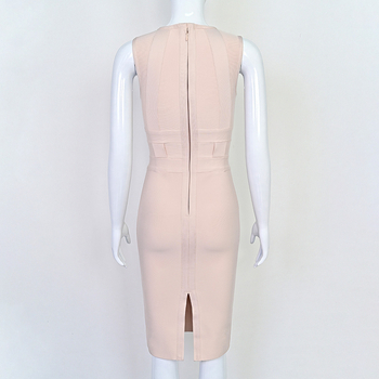 Kötött anyagból készült ruha, ujjatlan, kerek nyakú, magas derék, cipzár