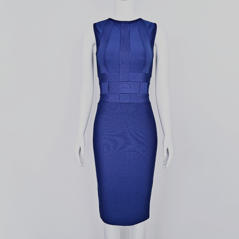 Kötött anyagból készült ruha, ujjatlan, kerek nyakú, magas derék, cipzár