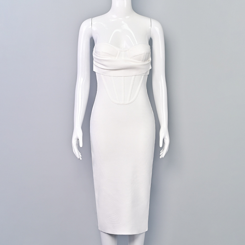 Ruha tubus-top stílusú, magas derékkal, középhosszú, poliészter-spandex anyag