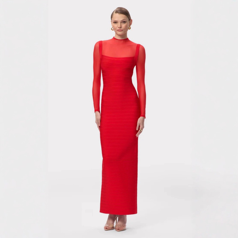 Kötött anyagú hosszú ruha kerek nyakkal, elasztikus derékkal, cipzárral, egyszínű modell