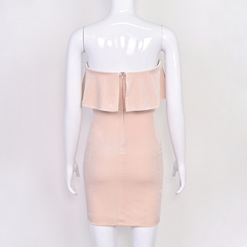 Ruha egyszínű mintával, magas derék, ceruza siluett, ujj nélküli, cipzár, poliészter anyagú