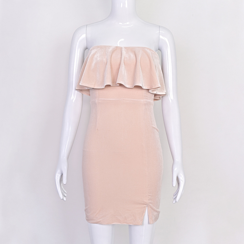 Ruha egyszínű mintával, magas derék, ceruza siluett, ujj nélküli, cipzár, poliészter anyagú