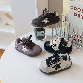 Детски обувки от естествена кожа за свободно време, унисекс, с велкро закопчаване, високи върхове, гумена противохлъзваща подметка