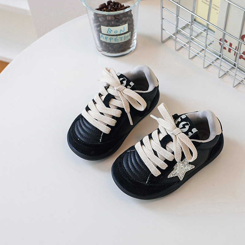 Детски обувки от естествена кожа за свободно време, унисекс, с велкро закопчаване, високи върхове, гумена противохлъзваща подметка